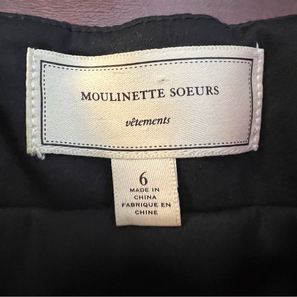 ANTHROPOLOGIE Moulinette Soeurs Red Brocade Dress Red Mini Back Cutout Size 6 - Picture 12 of 14